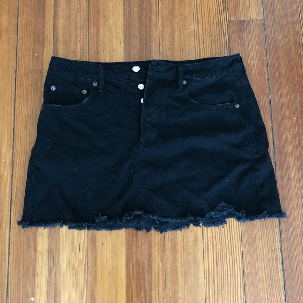 American Eagle Black Denim Skirt